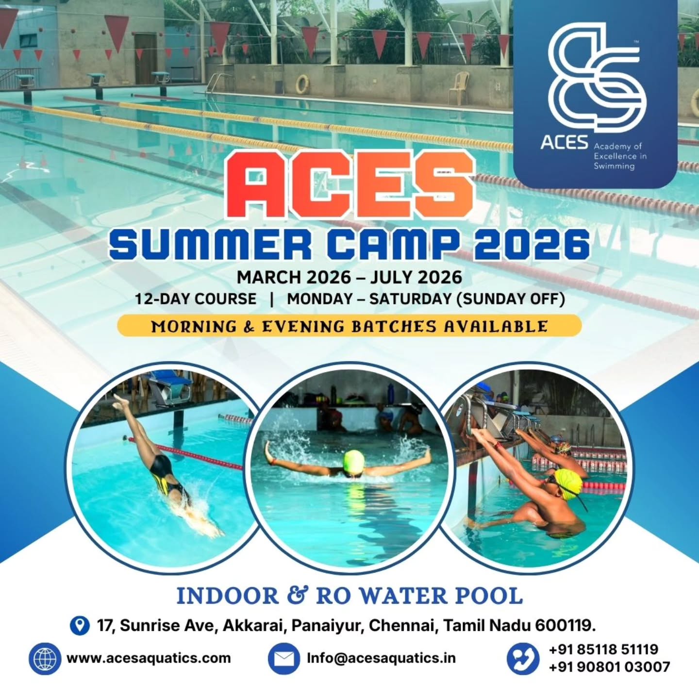 ACES Facebook ad: ACES Summer Camp 2026, Learn to Swim with…