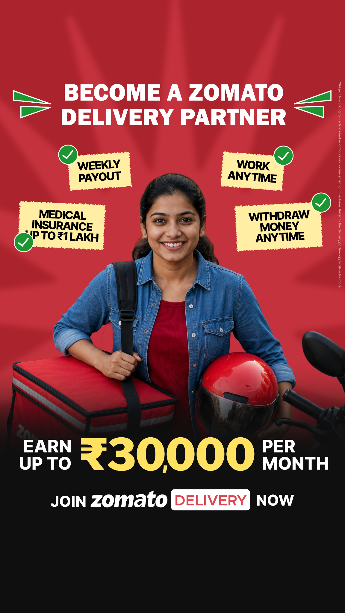 Zomato Delivery Partners Facebook ad