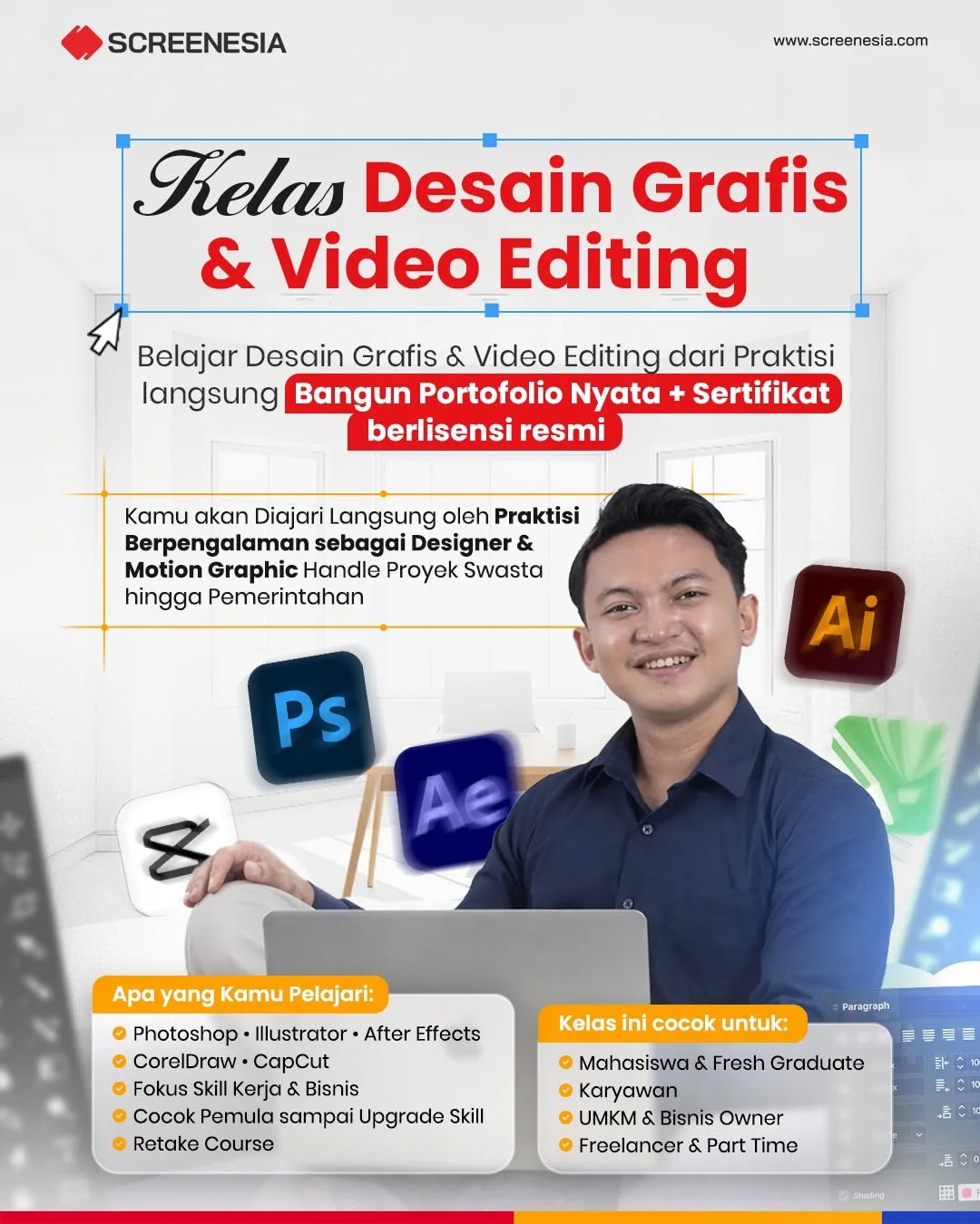 Screenesia Facebook ad: Paket Multi Creative Class, SCREENESIA