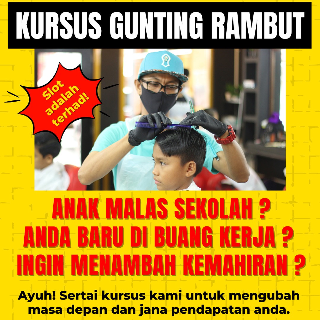 Kursus Gunting Rambut Facebook ad: ๐ ๐ฎ๐ธ ๐๐๐ฎ๐ต ๐ฟ๐ถ๐๐ฎ๐ ๐ฎ๐ป๐ฎ๐ธ ๐๐ฎ๐ธ ๐บ๐ถ๐ป๐ฎ๐โฆ