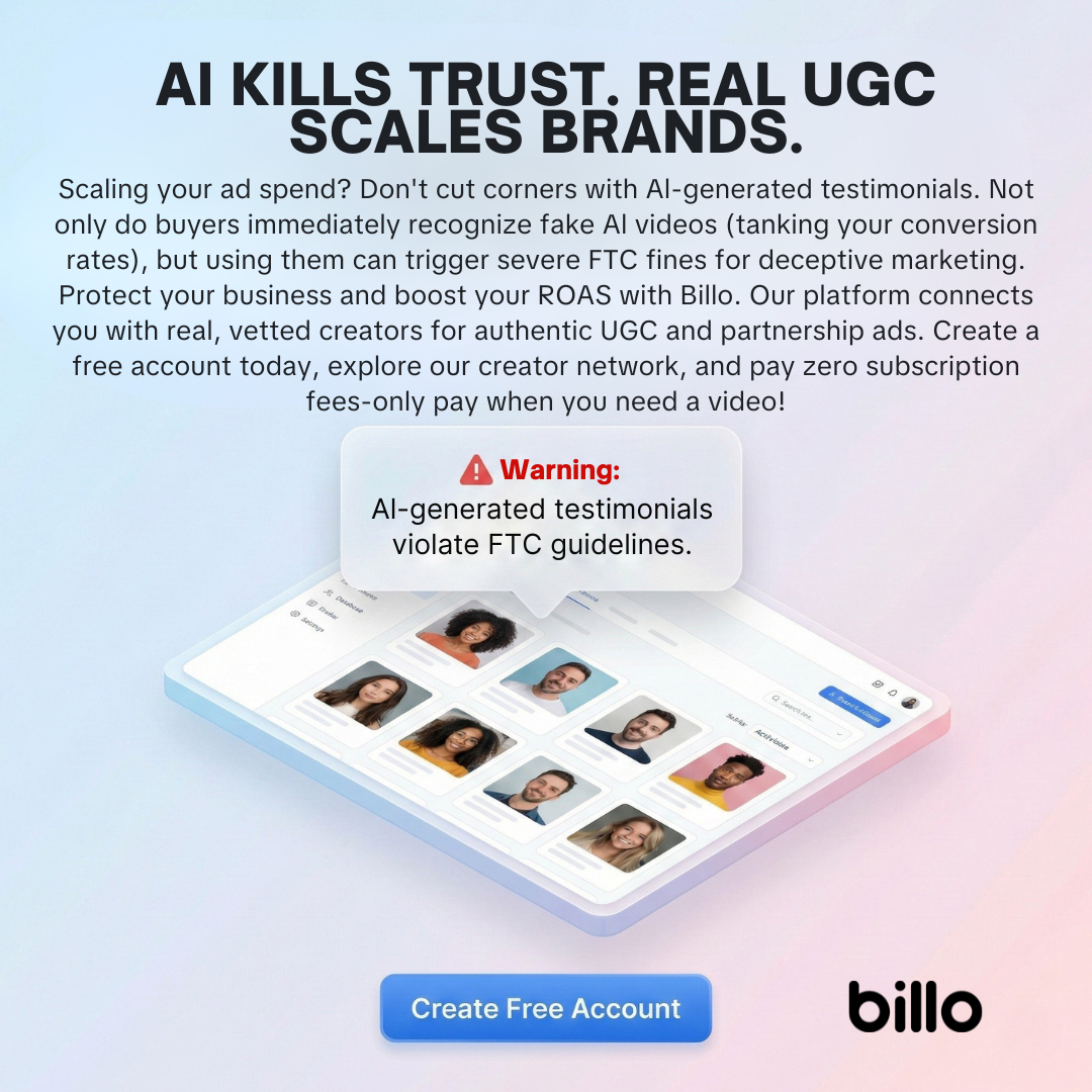 Billo Facebook ad