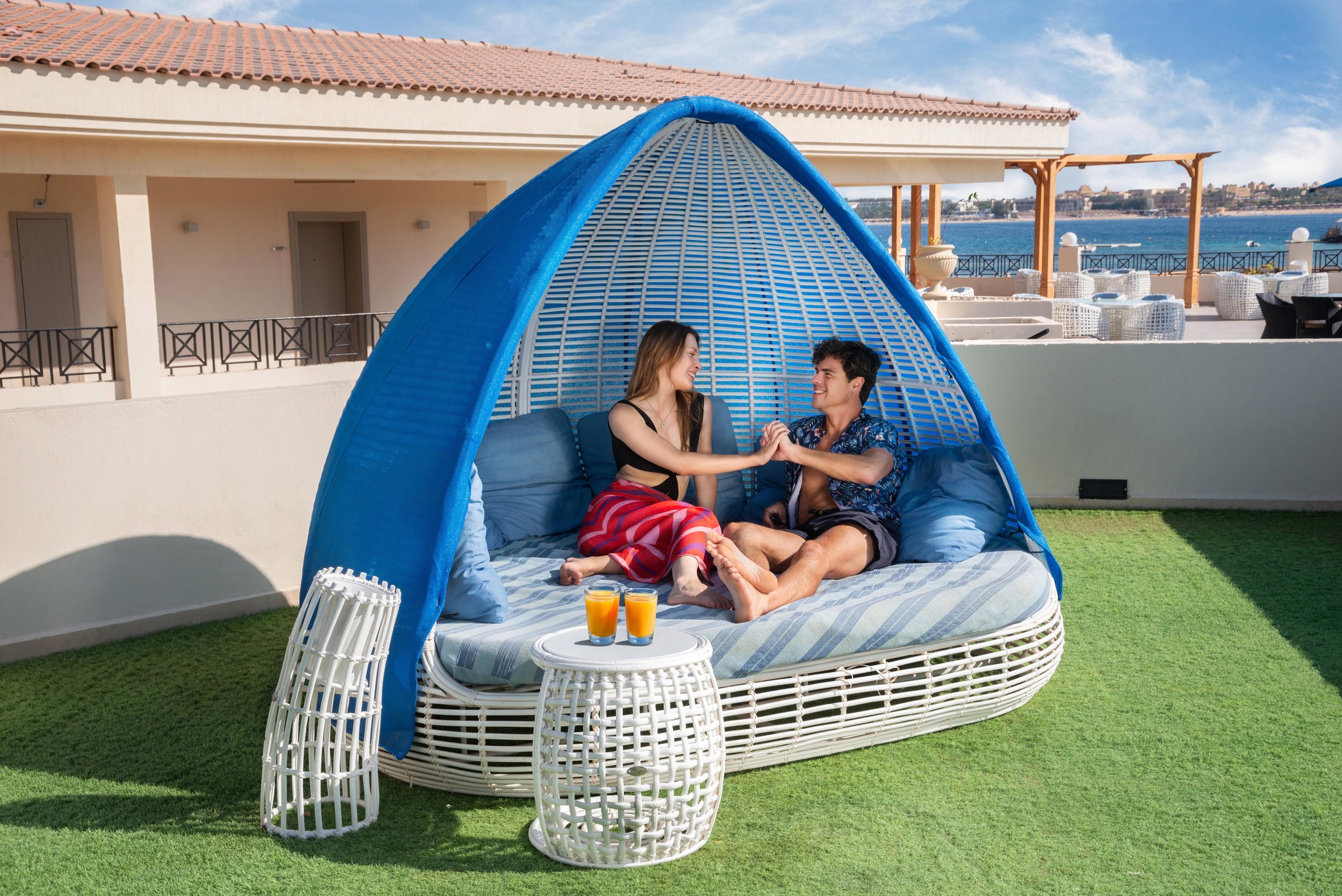 Cleopatra Luxury Resort Makadi Bay Facebook ad: Cabanas made for slow mornings and long afternoon…