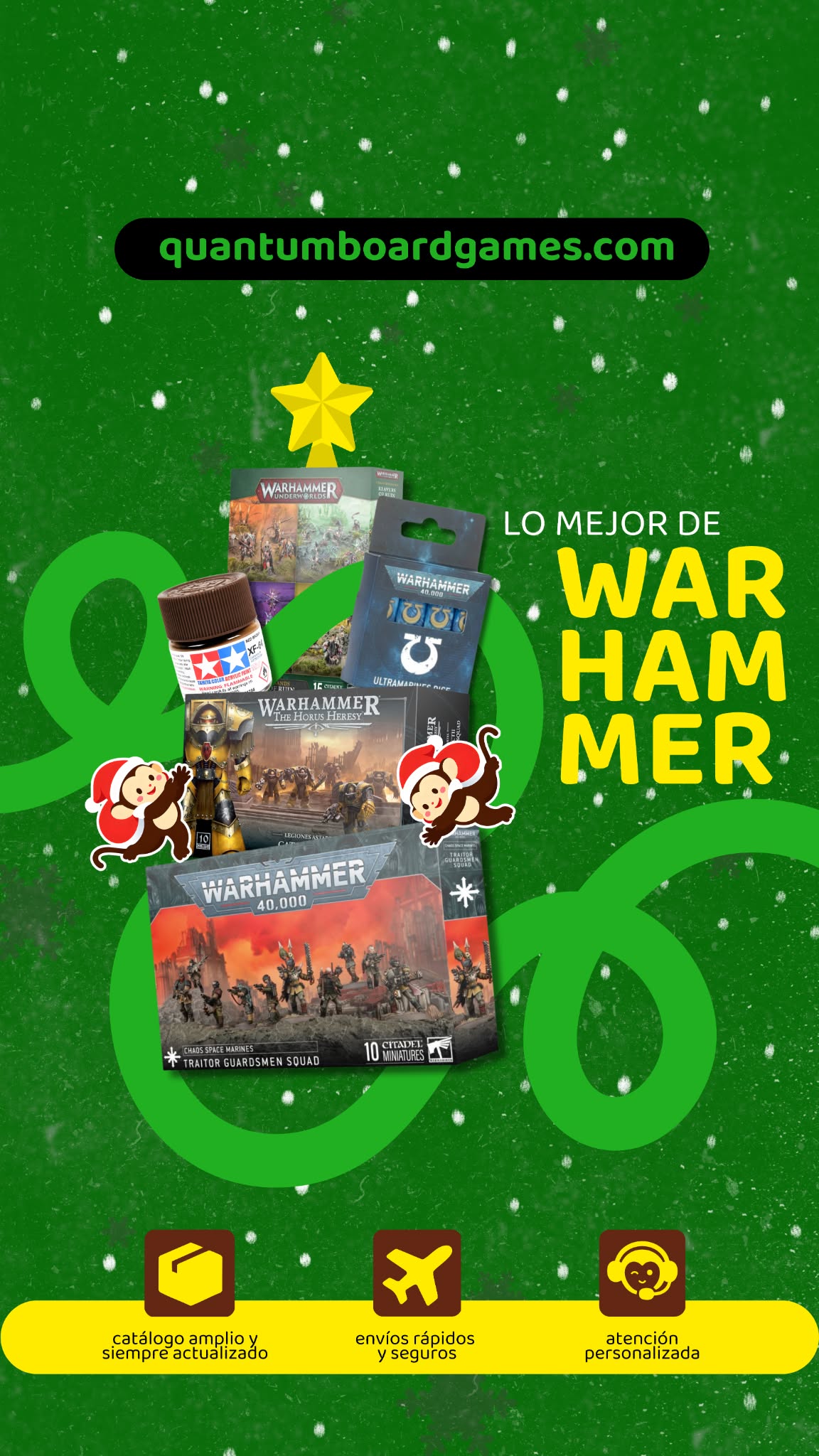 Quantum Boardgames Facebook ad: ¡Todo para tu ejército de Warhammer!