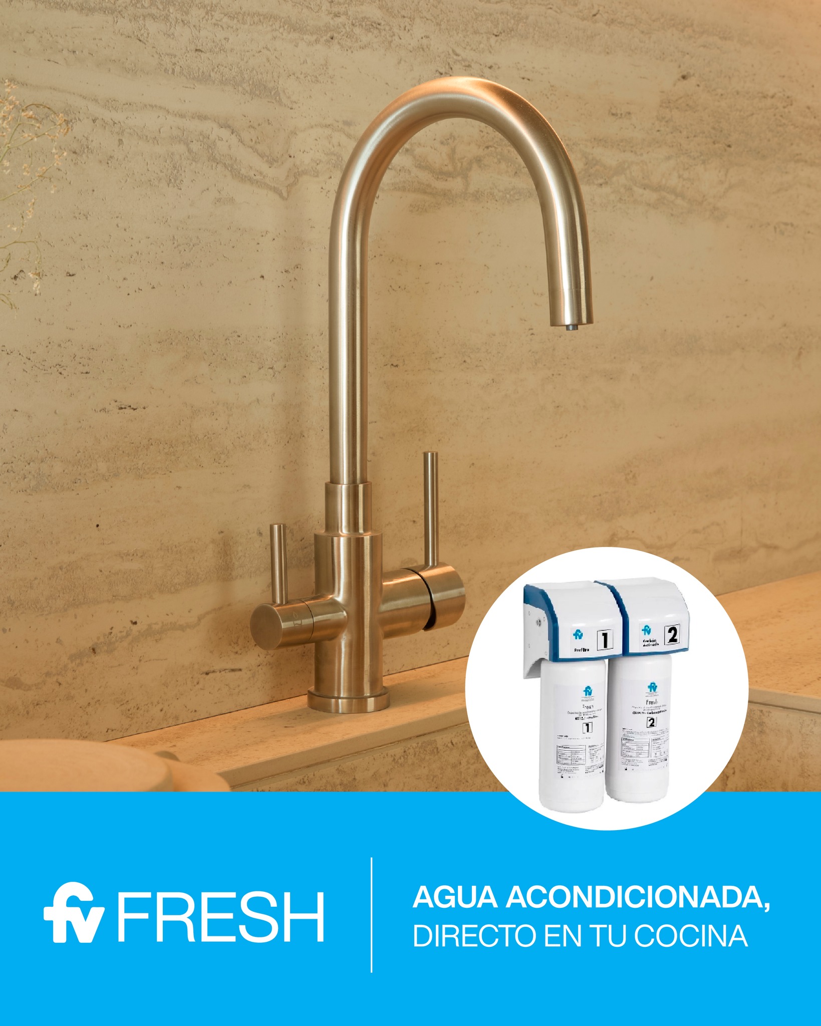 FV GRIFERIA DE ALTA TECNOLOGIA Facebook ad: FV Fresh: agua limpia, diseño inteligente