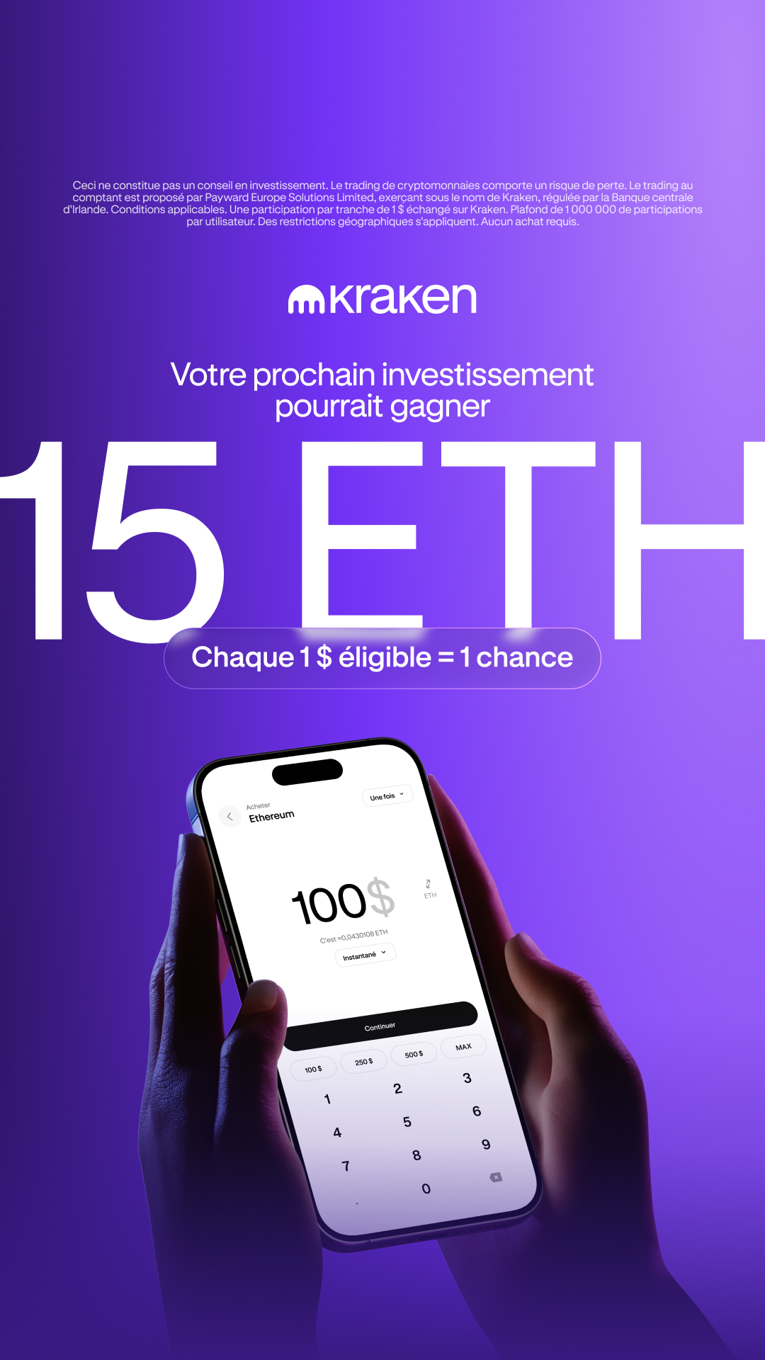 Kraken Digital Asset Exchange Facebook ad
