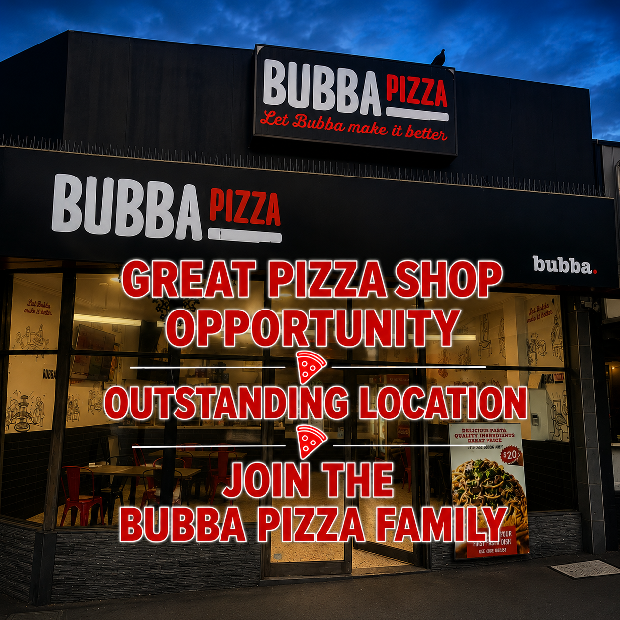 Bubba Pizza Facebook ad
