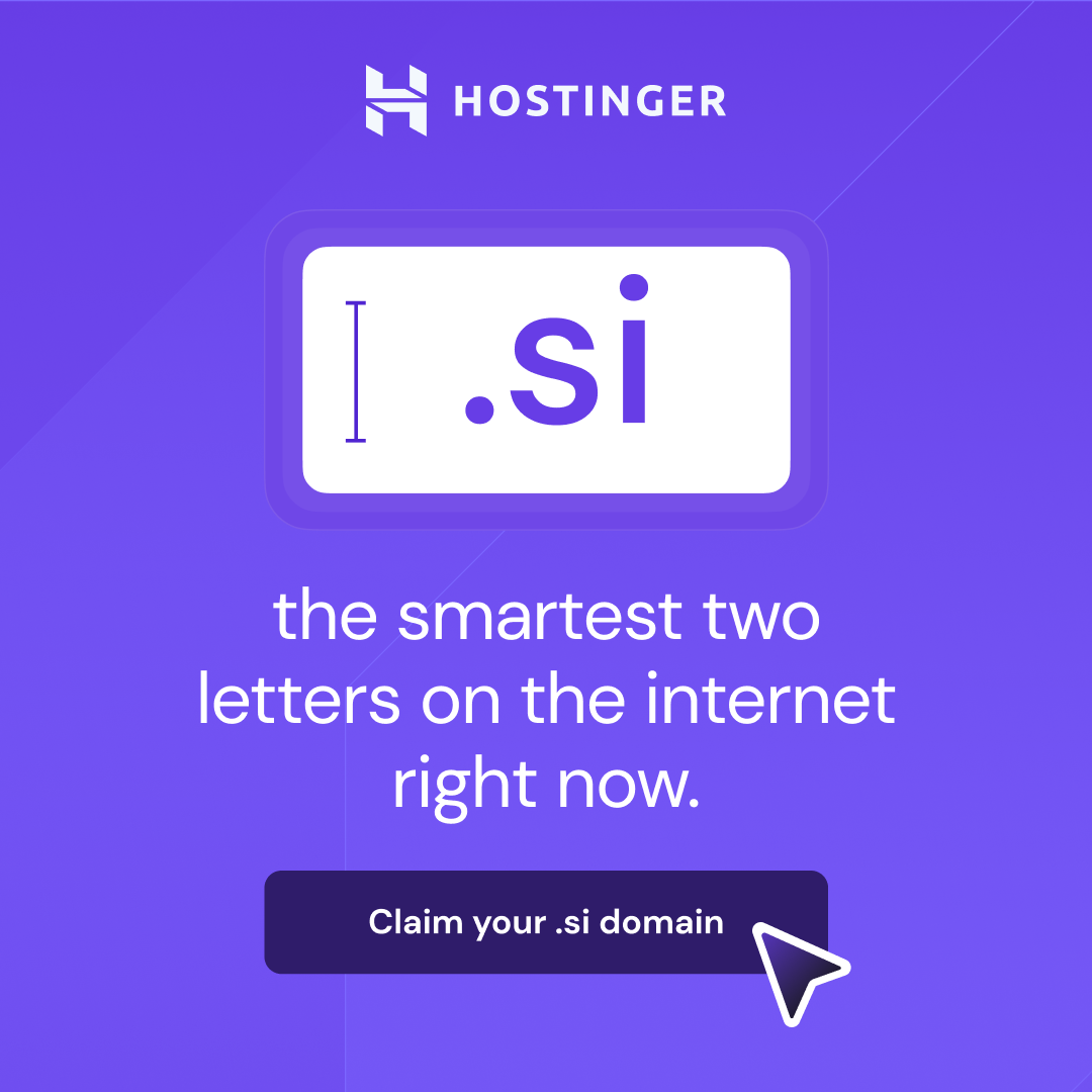Hostinger Facebook ad: Own.ai? Secure your.si