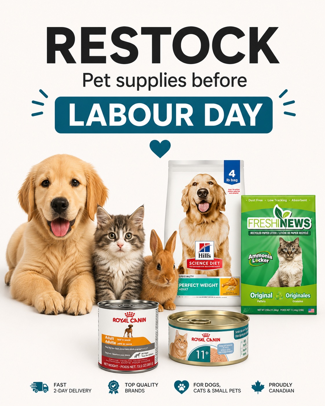 yellowbowlpet Facebook ad: Long weekend plans?