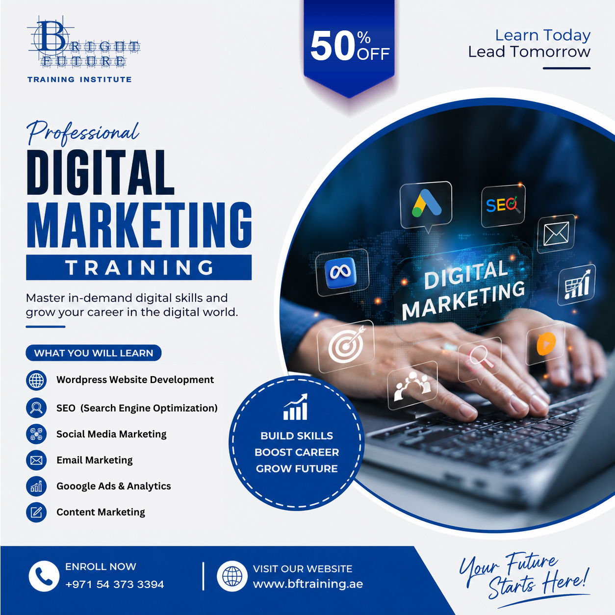 Bright Future Training Institute Facebook ad