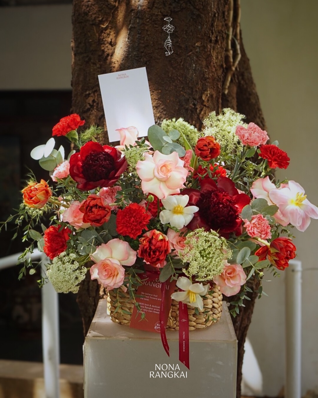 Nona Rangkai Facebook ad: Your Story, Your Rattan Signature Flowers