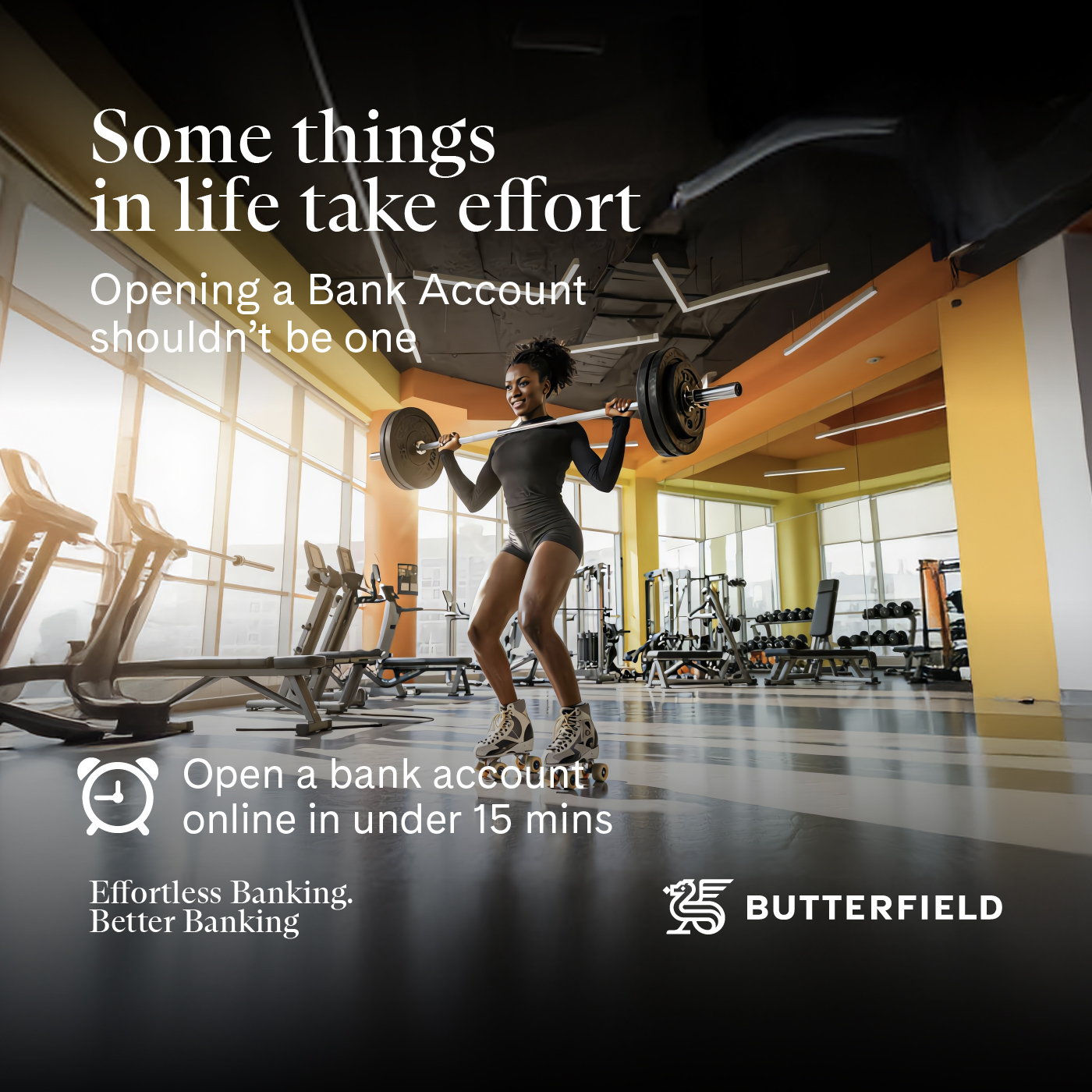 Butterfield Cayman Facebook ad: Open your bank account online now