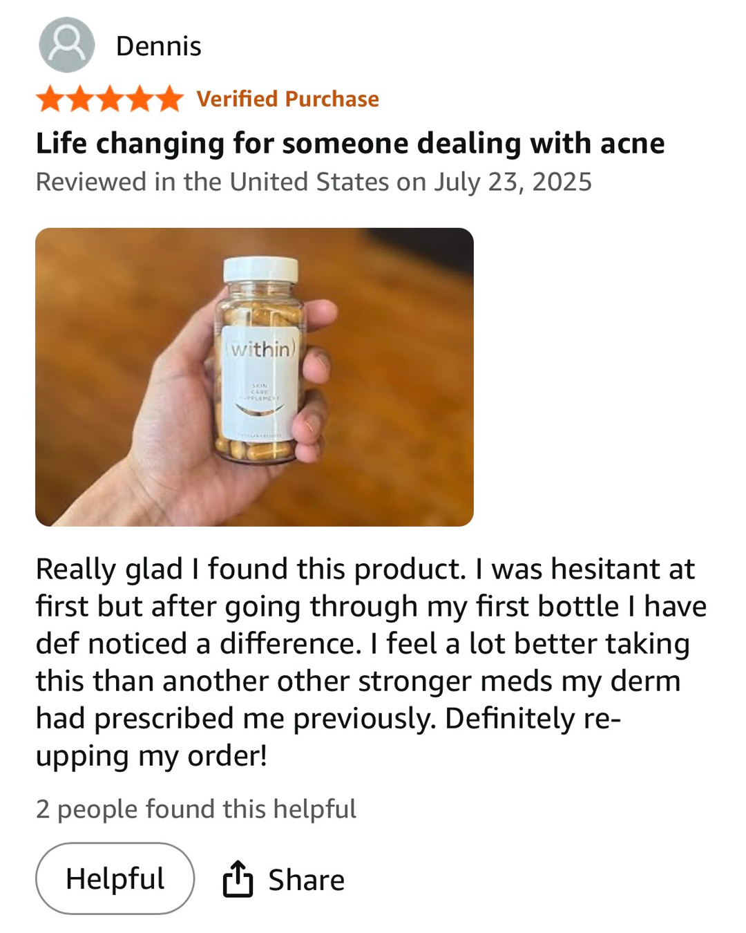 Within Skin Facebook ad