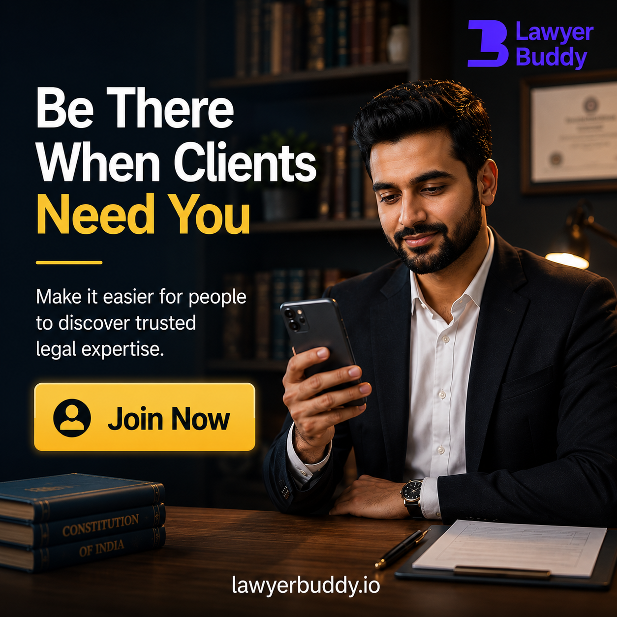 LawyerBuddy Facebook ad: Join India’s First AI Legal Platform