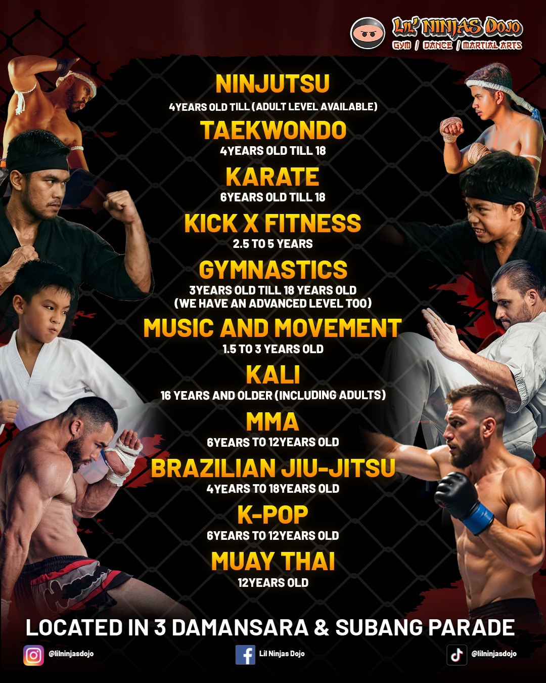 Lil Ninjas Dojo Facebook ad: Chat with us