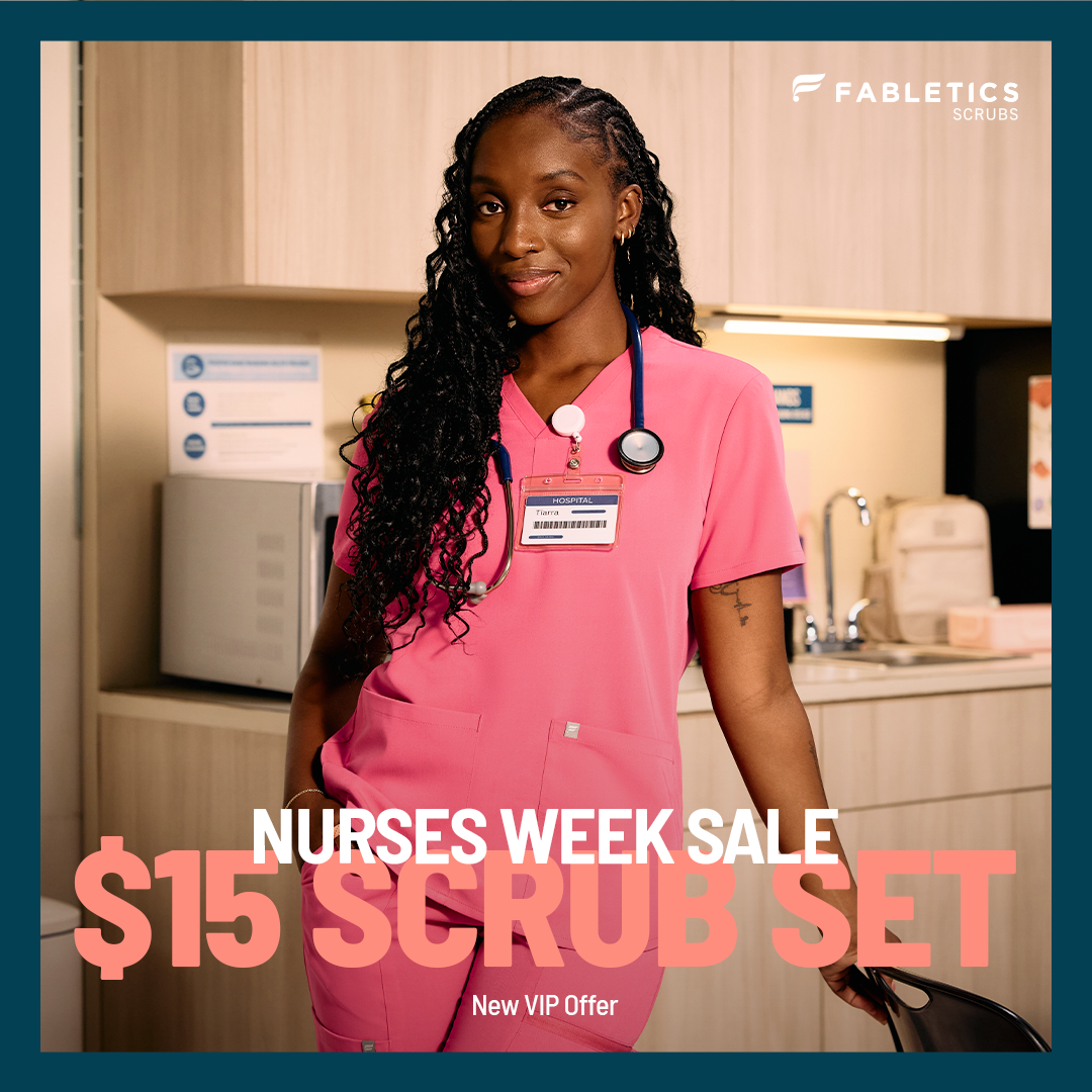 Fabletics Scrubs Facebook ad
