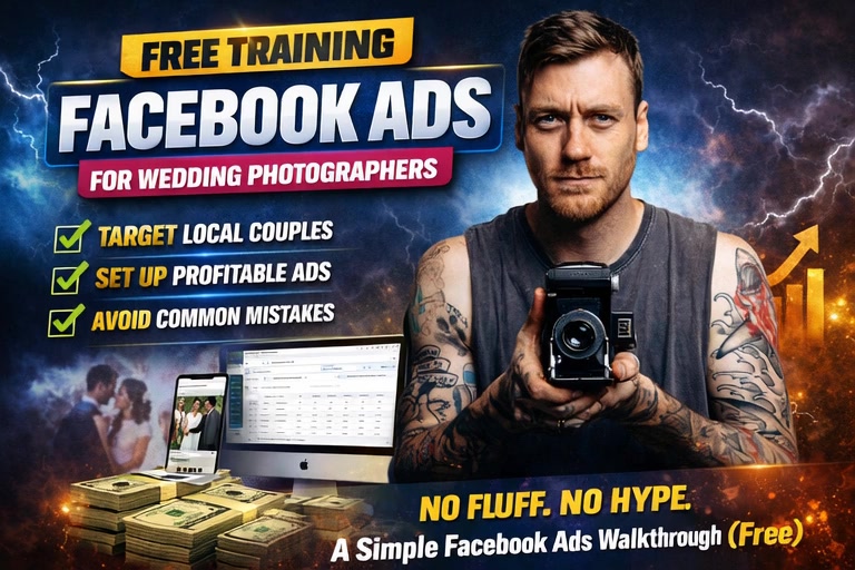 Josh Huggett Facebook ad: Facebook & Instagram Ads for Wedding Photographers (Free…