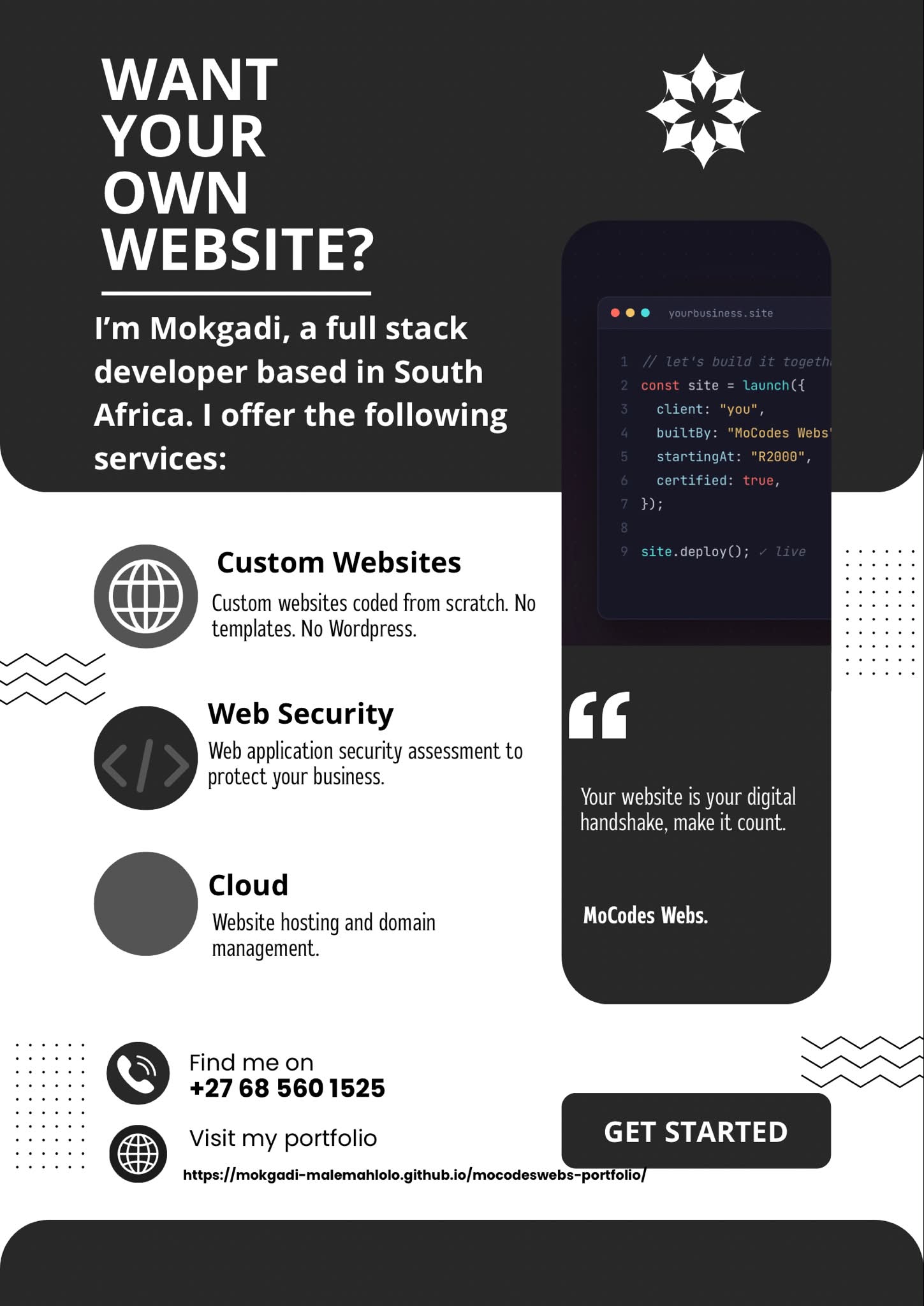 MoCodes Webs Facebook ad: Custom business websites