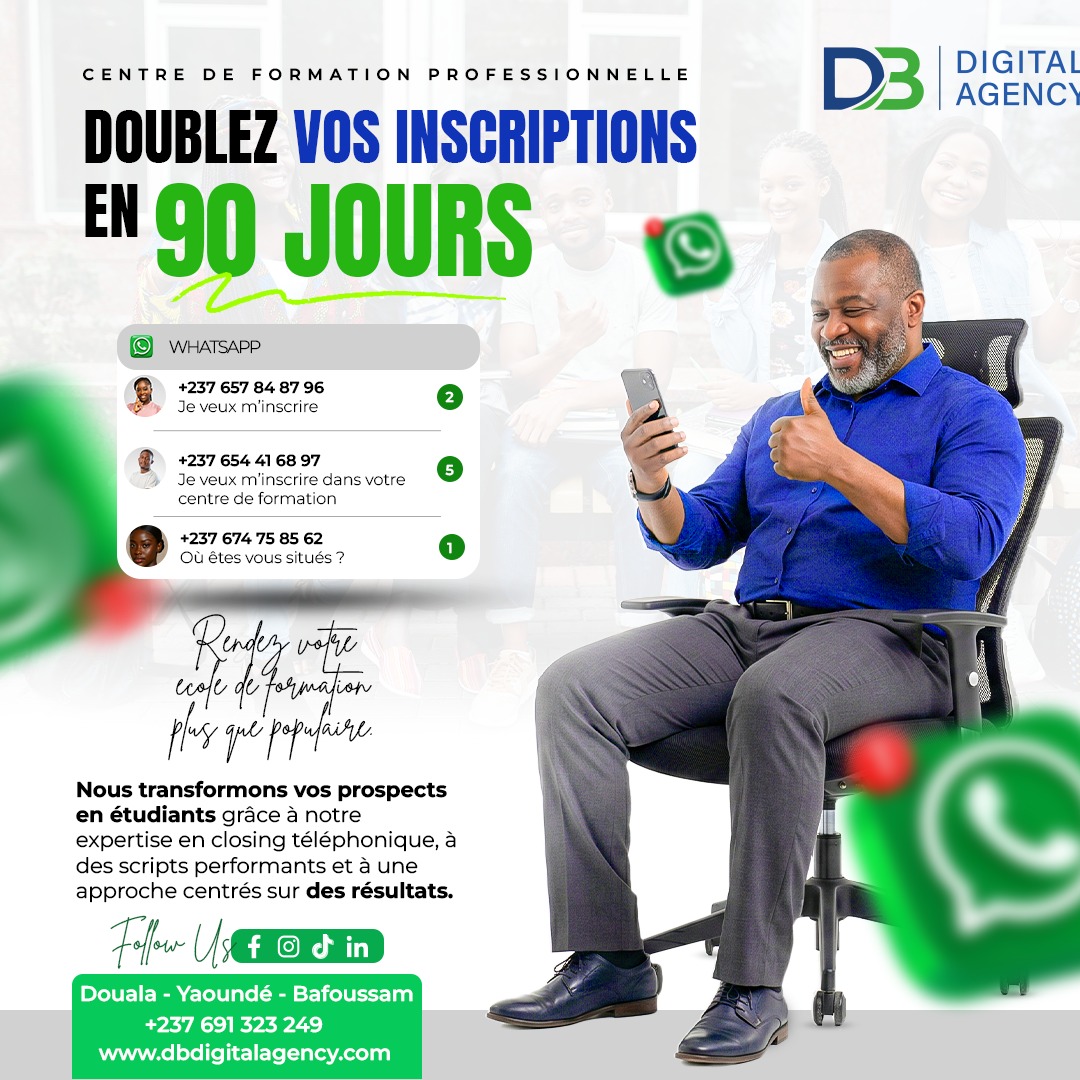 Db Digital Agency Facebook ad: Doublez les inscriptions de votre centre de formation en…