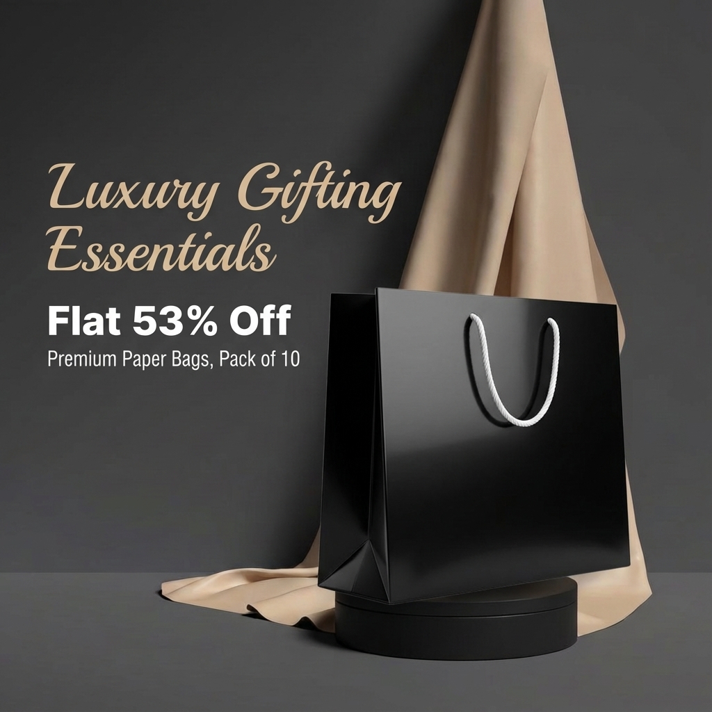 BagDaddy Facebook ad: Premium-Black-Paper-Gift-Bag-with-White-Rope-Handles