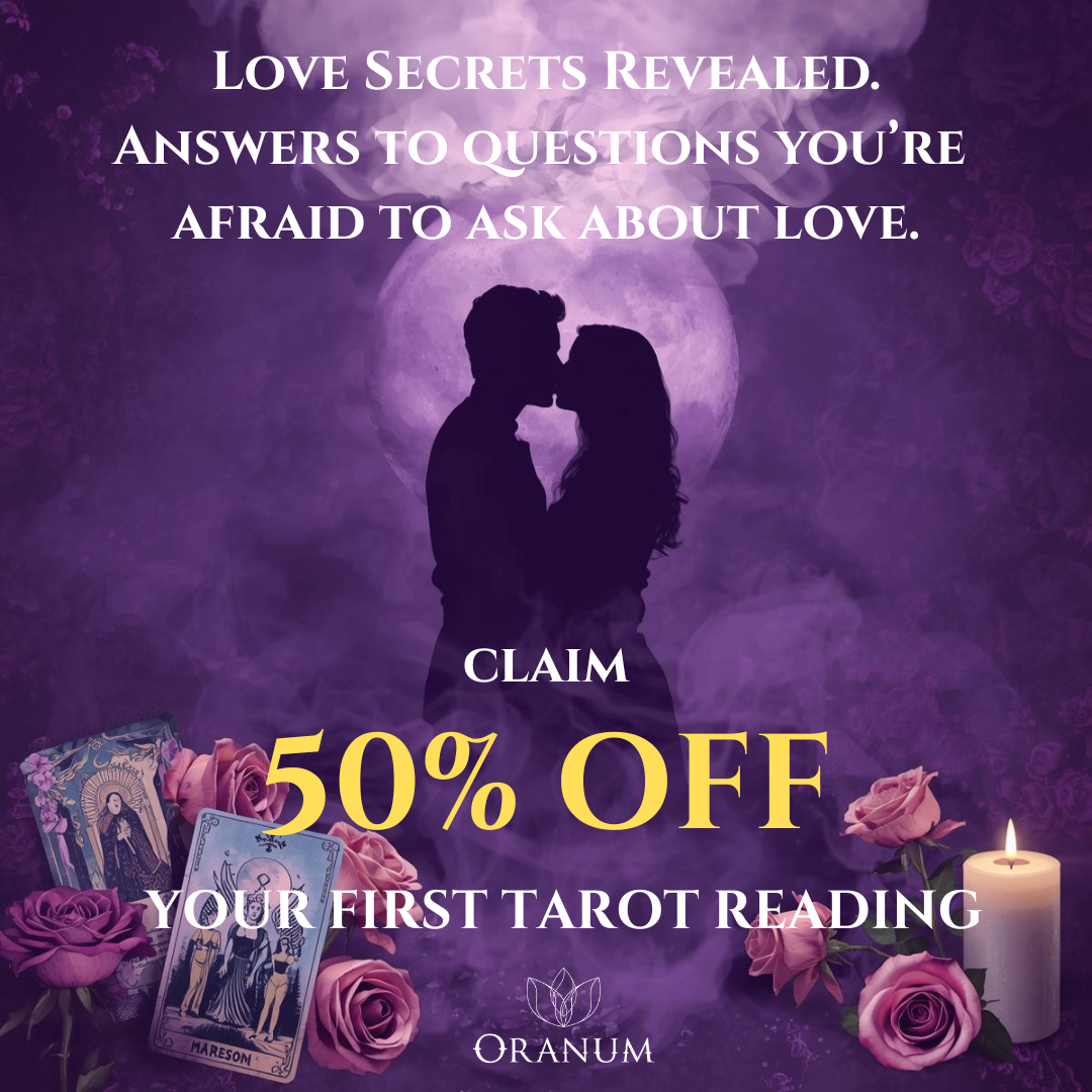 Oranum Facebook ad: 50% Off Tarot Readings