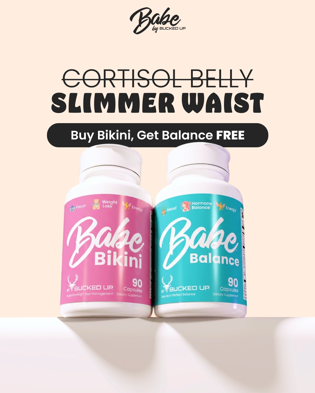 Babe by Bucked Up Facebook ad: Buy Babe Bikini, Get Balance FREE!