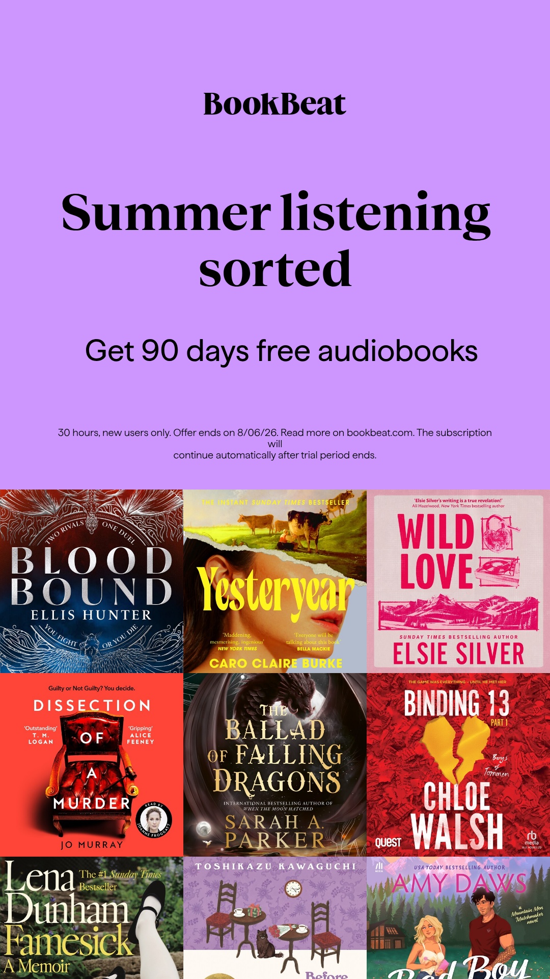 BookBeat Facebook ad from Jun 4, 2026