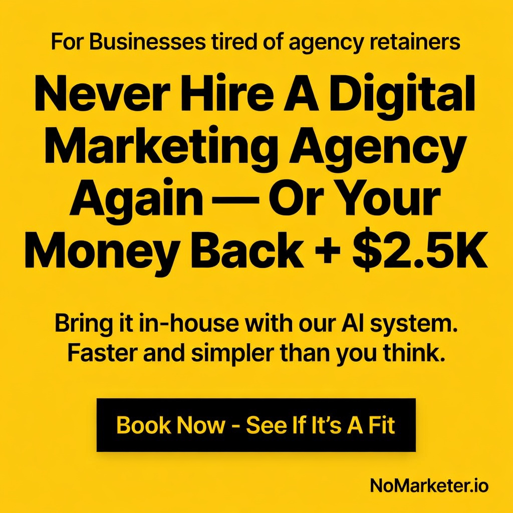 NO Marketer Facebook ad from May 5, 2026
