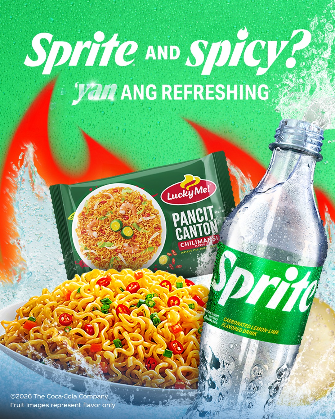 Kyle Echarri Facebook ad: Grab a Sprite with your next spicy meal.