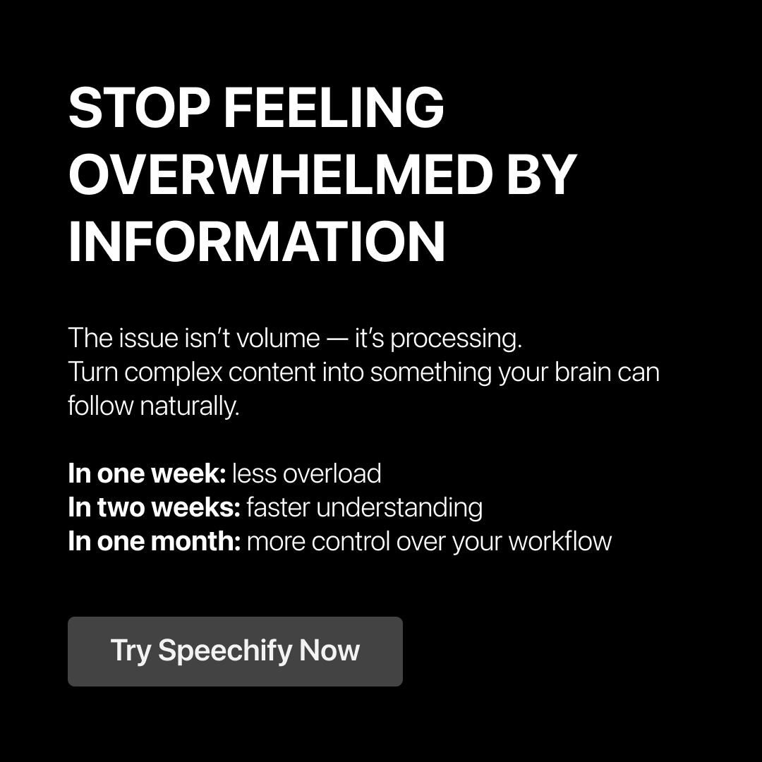 Speechify Facebook ad