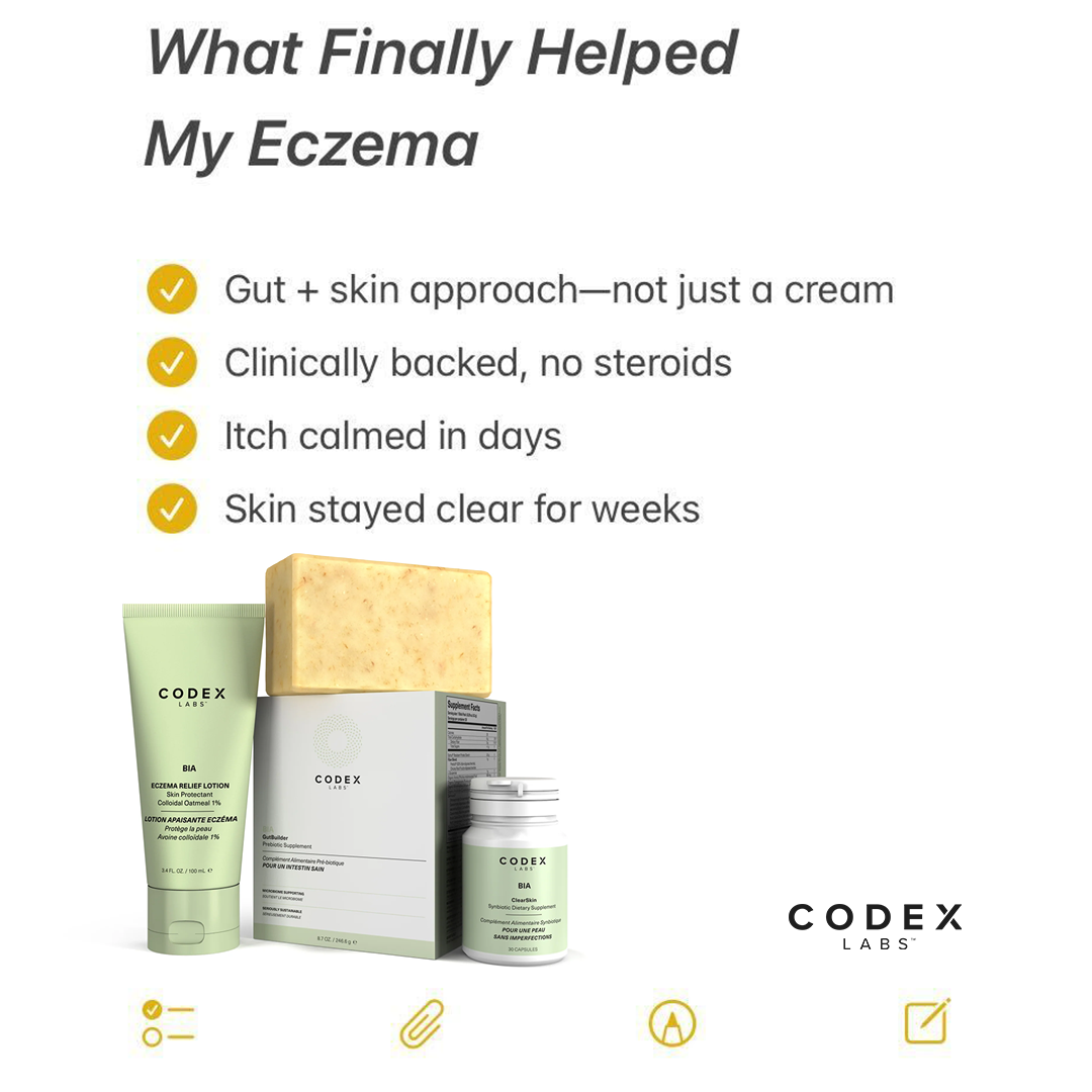 Codex Labs Facebook ad: Finally, calm skin (for real this time).