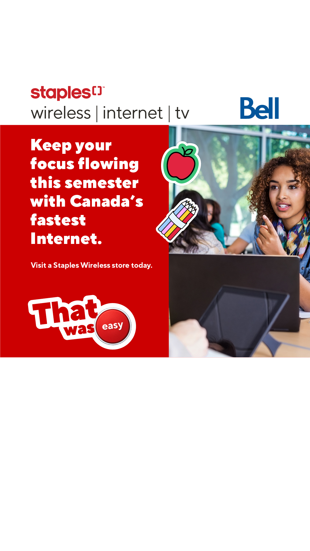 Staples Canada Facebook ad