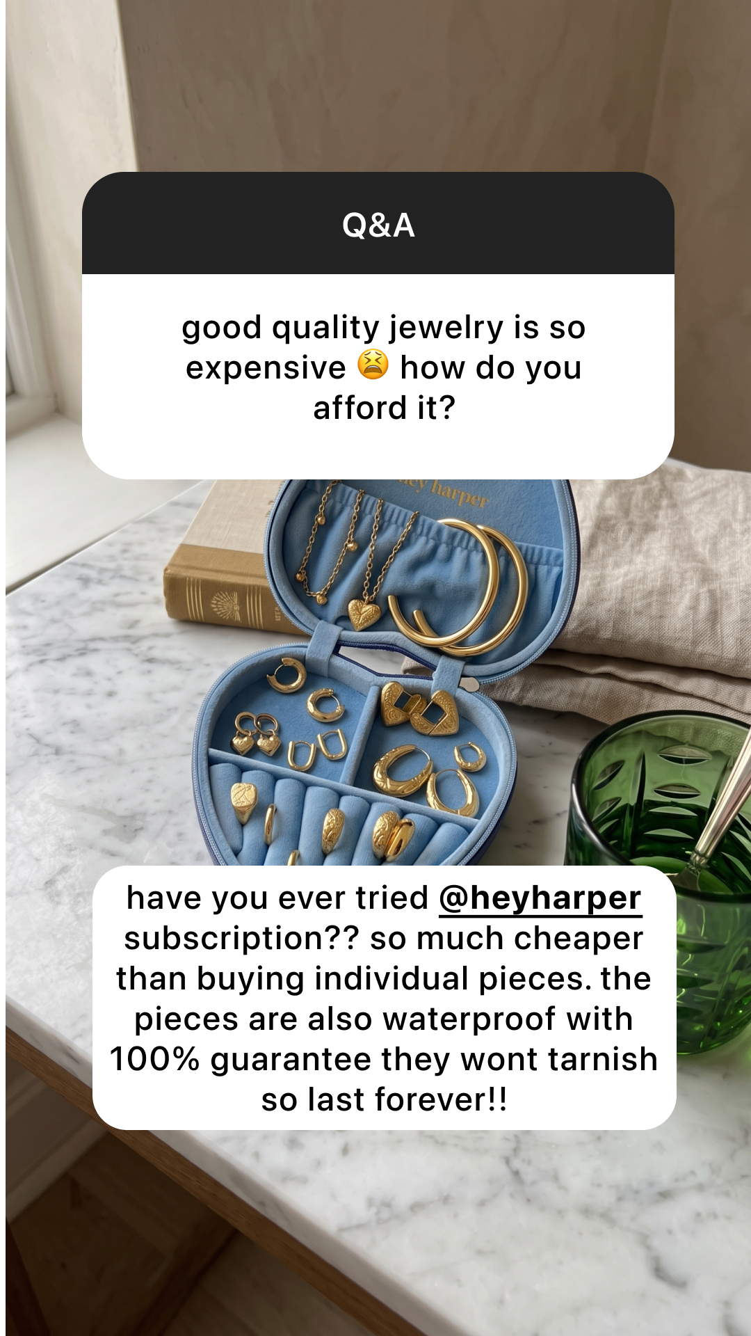 Hey Harper Facebook ad: Jewelry Subscription