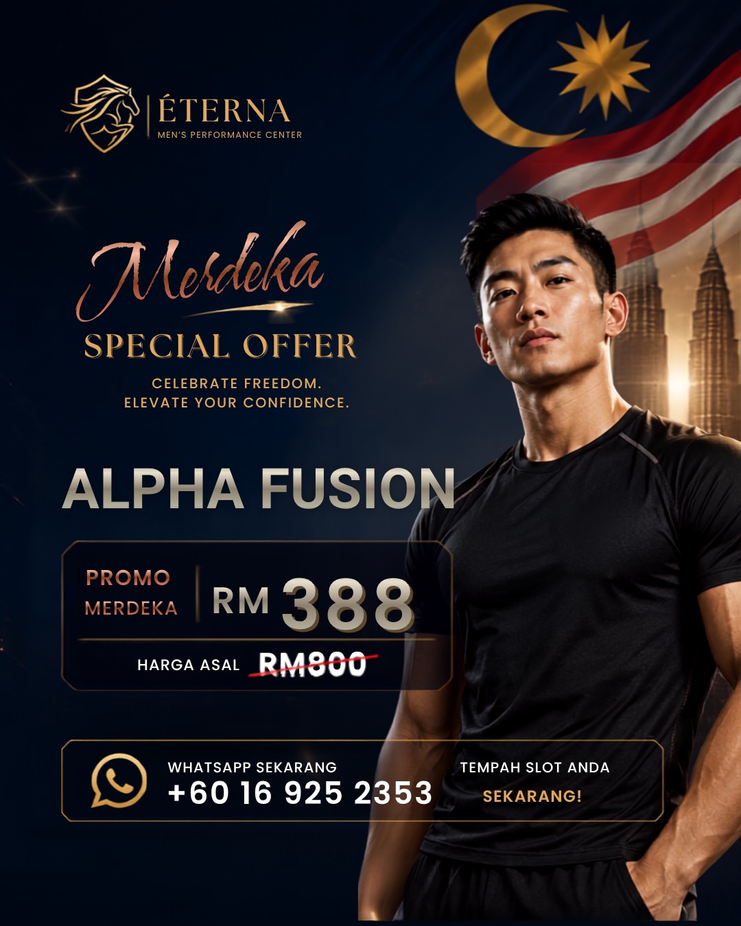 Eterna Men's Health Centre Facebook ad: PROMOSI MERDEKA