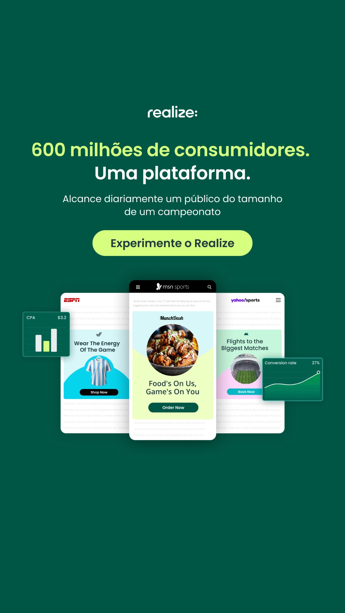 Realize For Advertisers Facebook ad