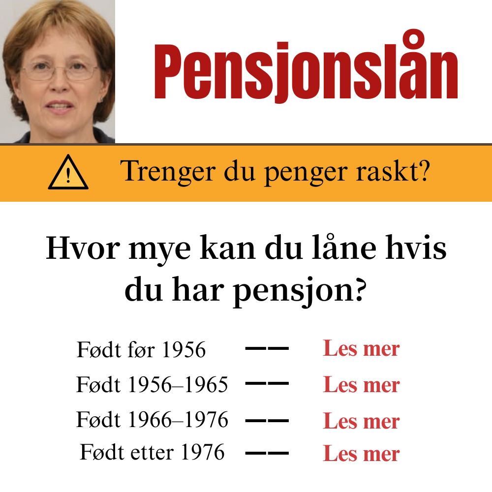 Business Consulting Facebook ad: Pensjonistlån i Norge 2026: Hvor mye lån kan pensjonister…