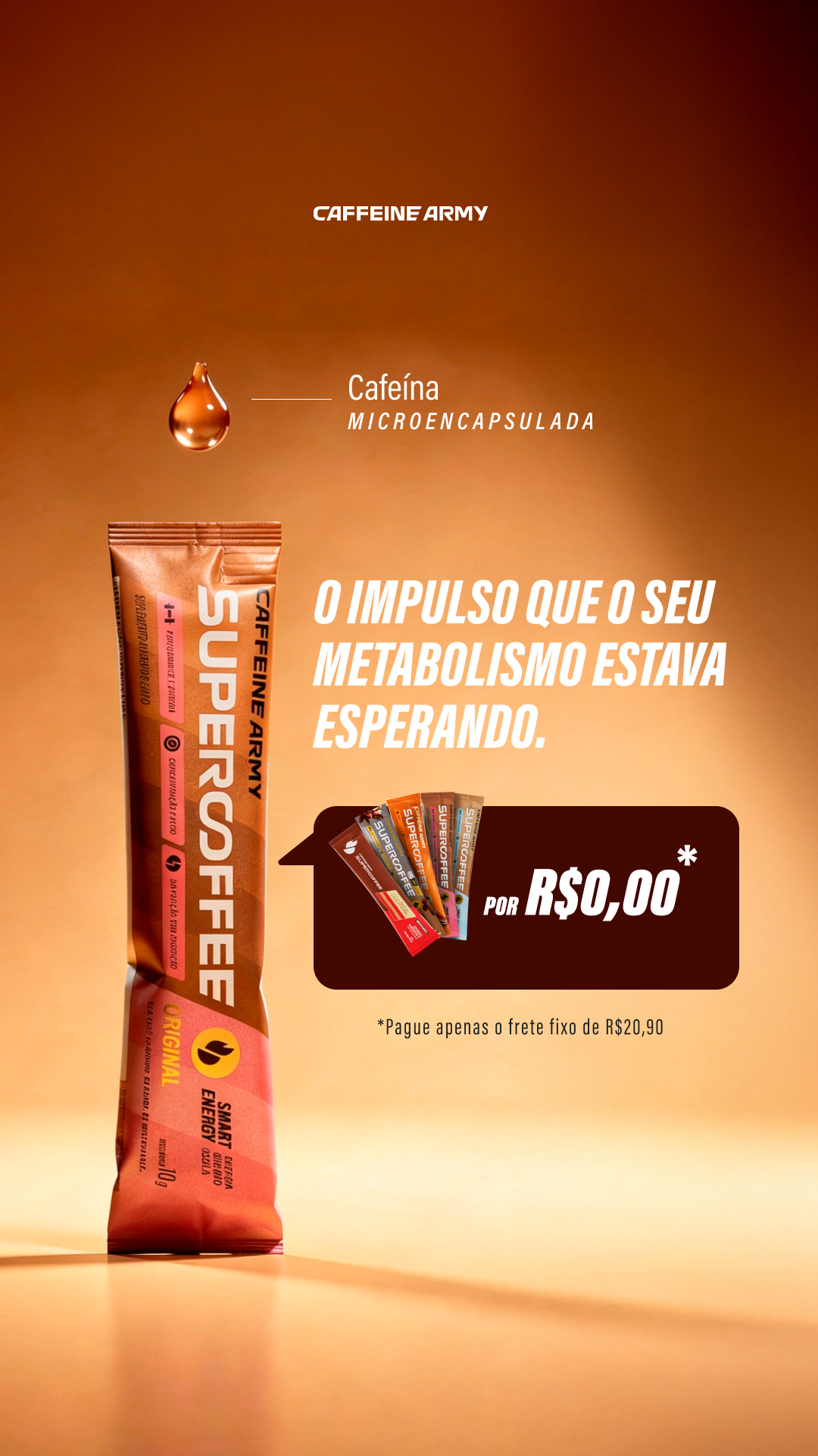 Caffeine Army Facebook ad from May 13, 2026