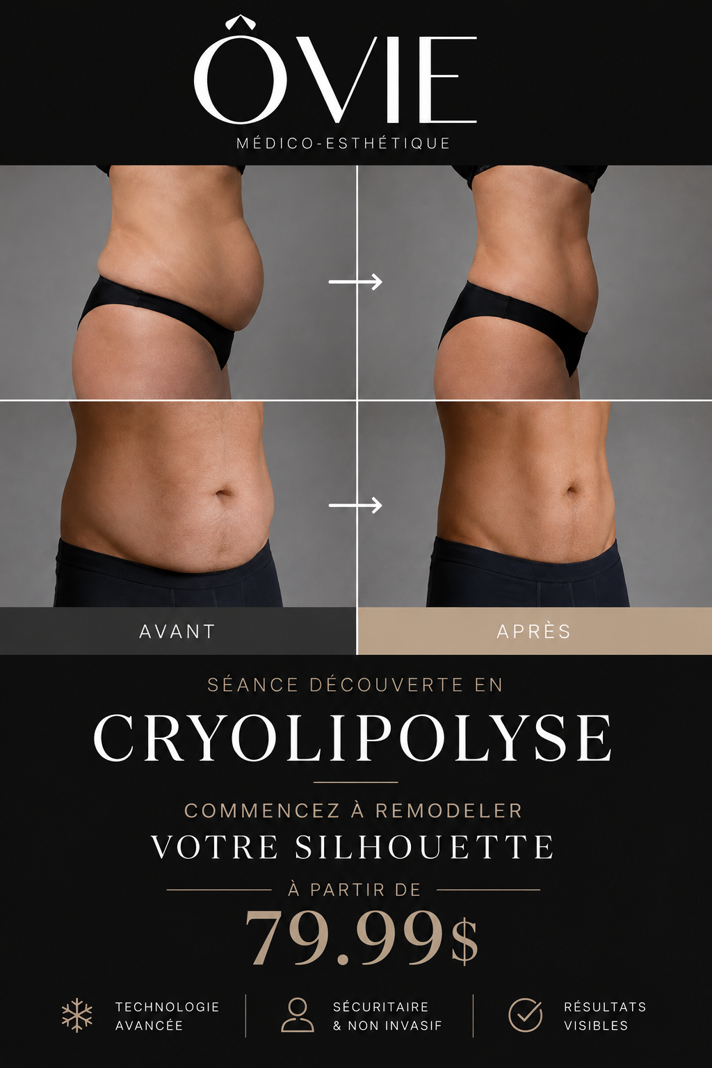 Ô VIE Facebook ad: Séance déouverte remodelage de silhouette