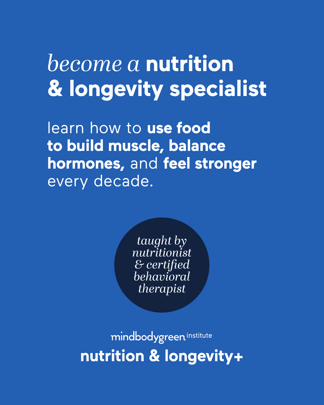 mindbodygreen Institute Facebook ad