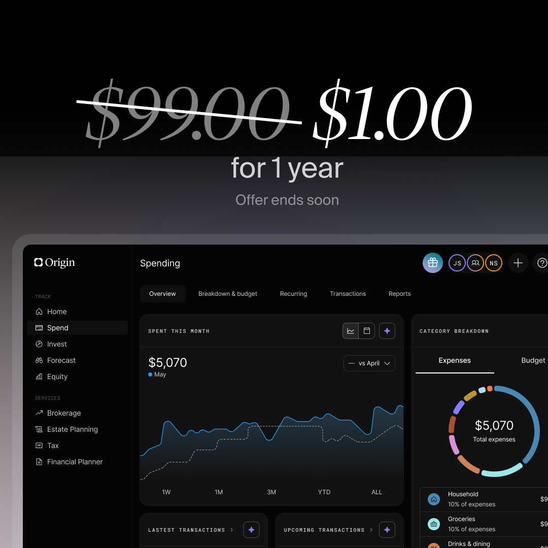 Origin Financial Facebook ad