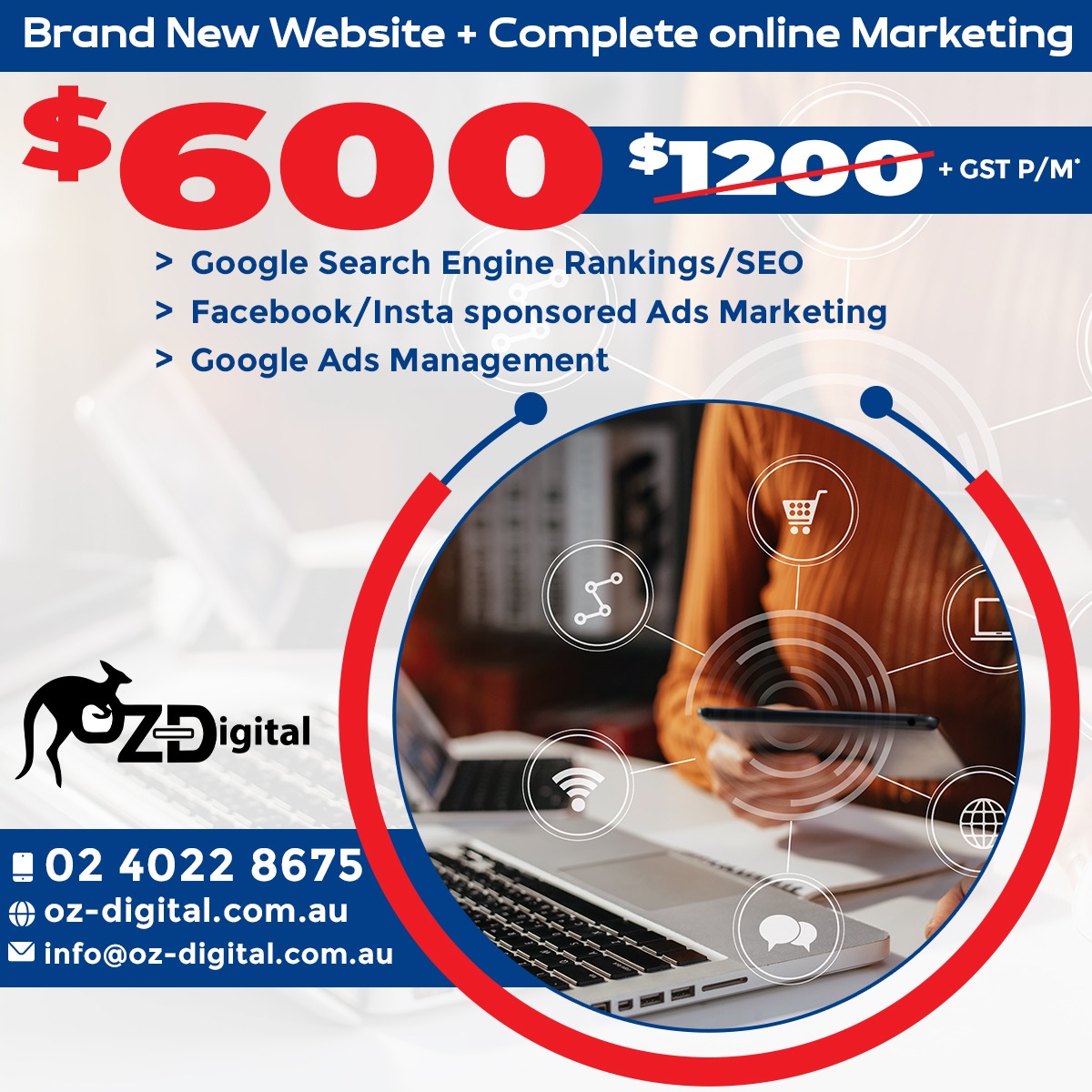 Oz-Digital Facebook ad from Jan 8, 2026