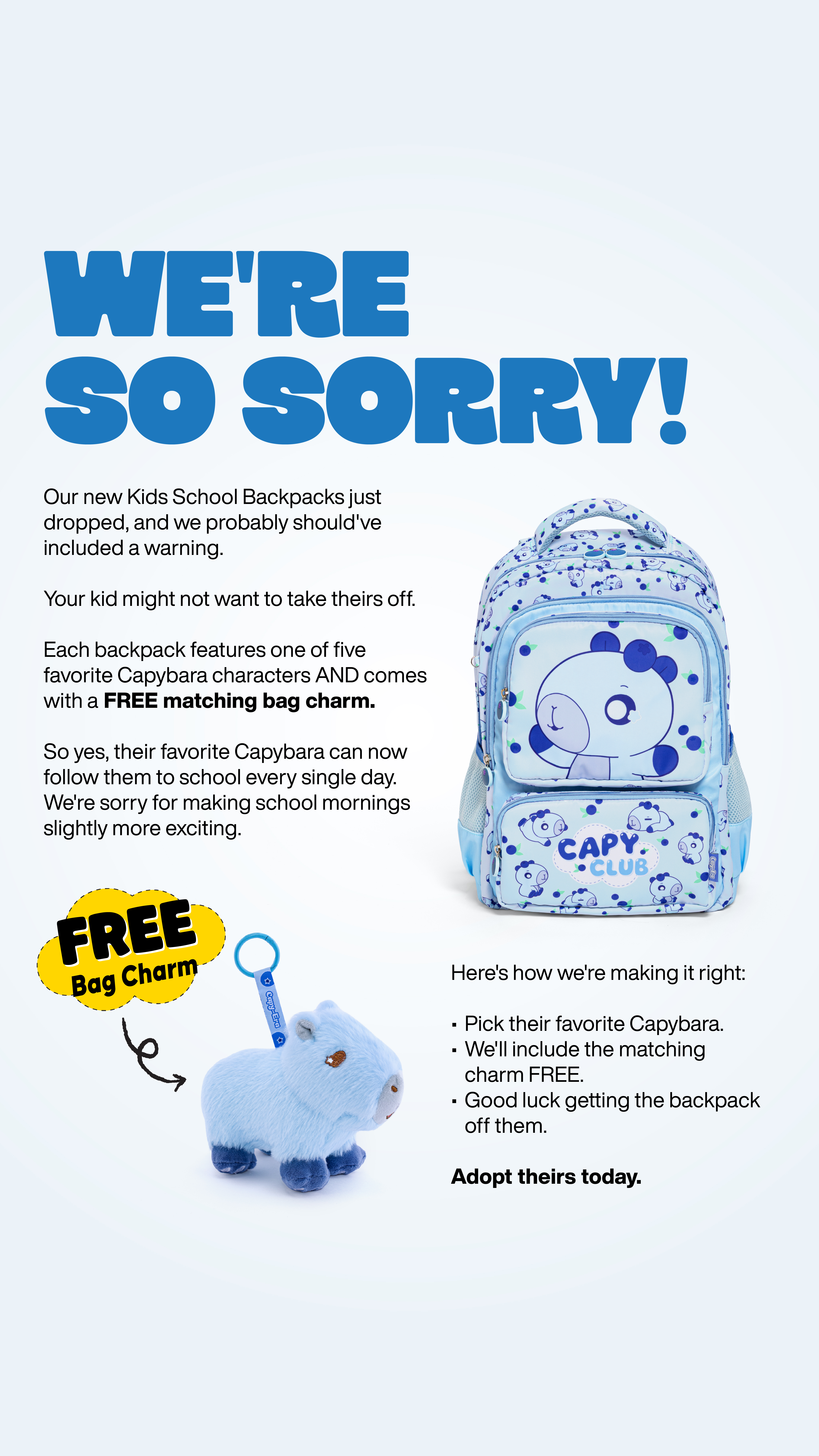 CAPY ERA Facebook ad: FREE Bag Charm