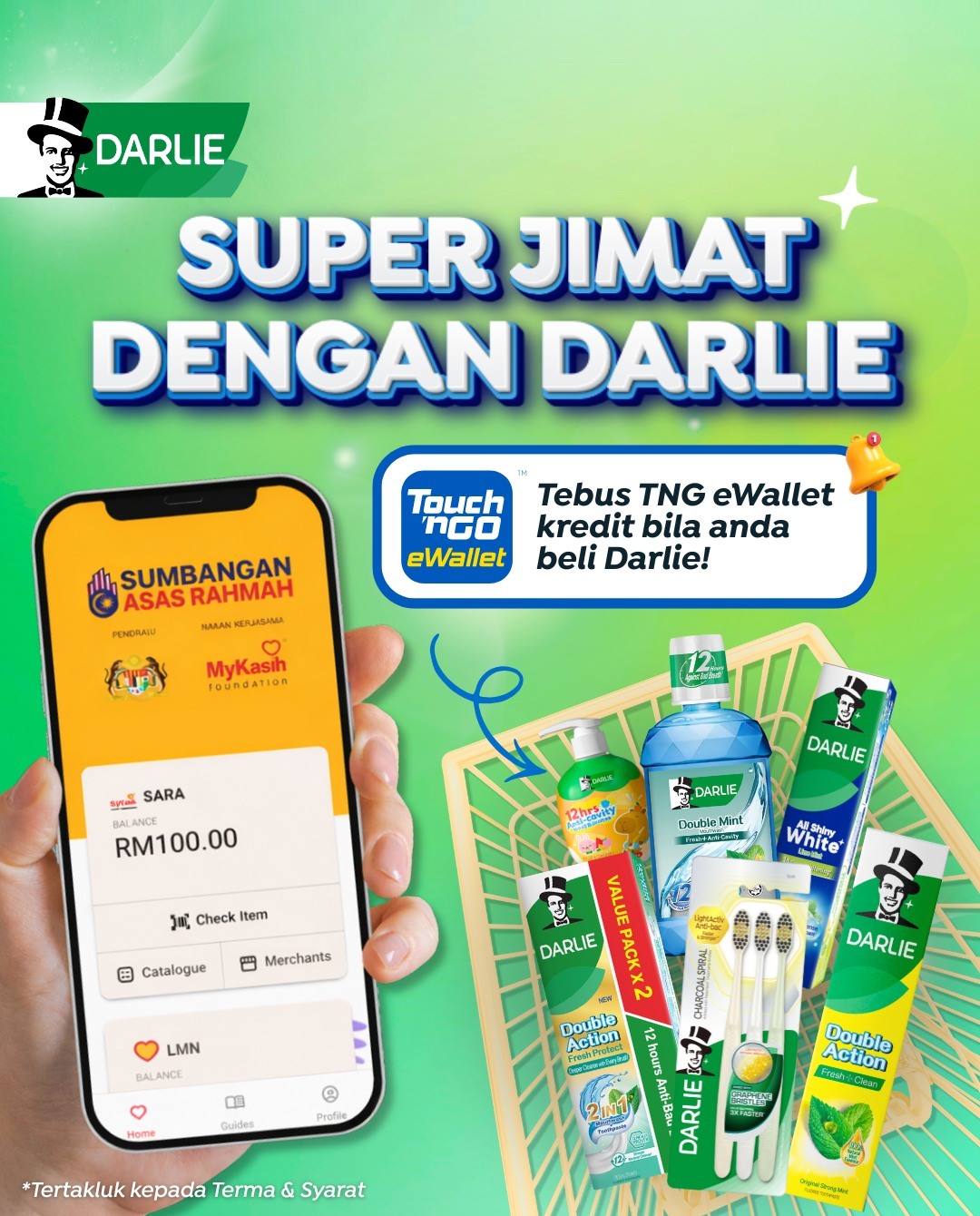 Darlie Malaysia Facebook ad: Berita baik! Korang boleh tebus kredit TnG bila…