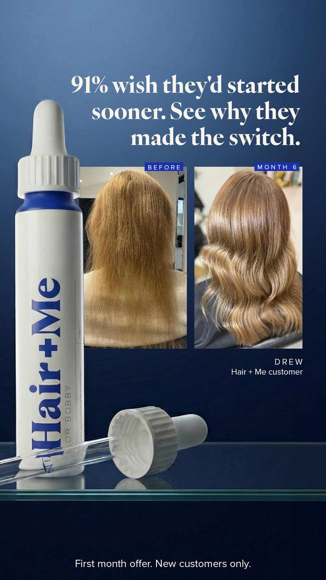 Hair + Me Facebook ad