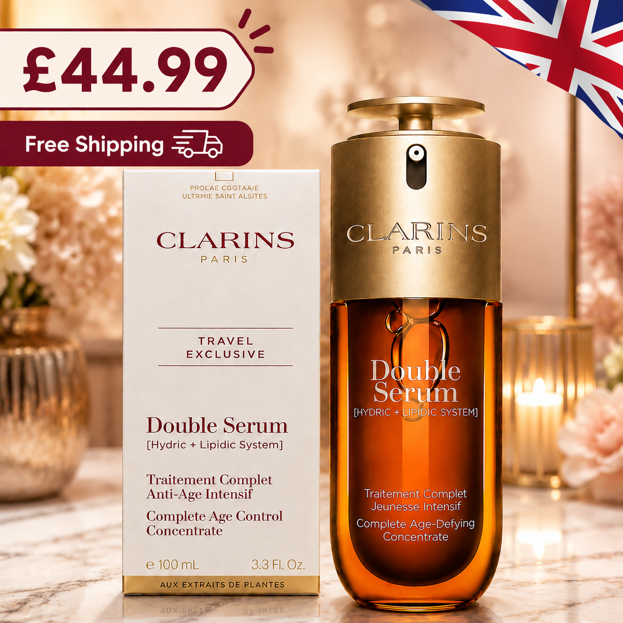 Urban Essentials Facebook ad: £44.99 Limited Time Offer Flat Sale 50% ON ALL PRODUCTS…