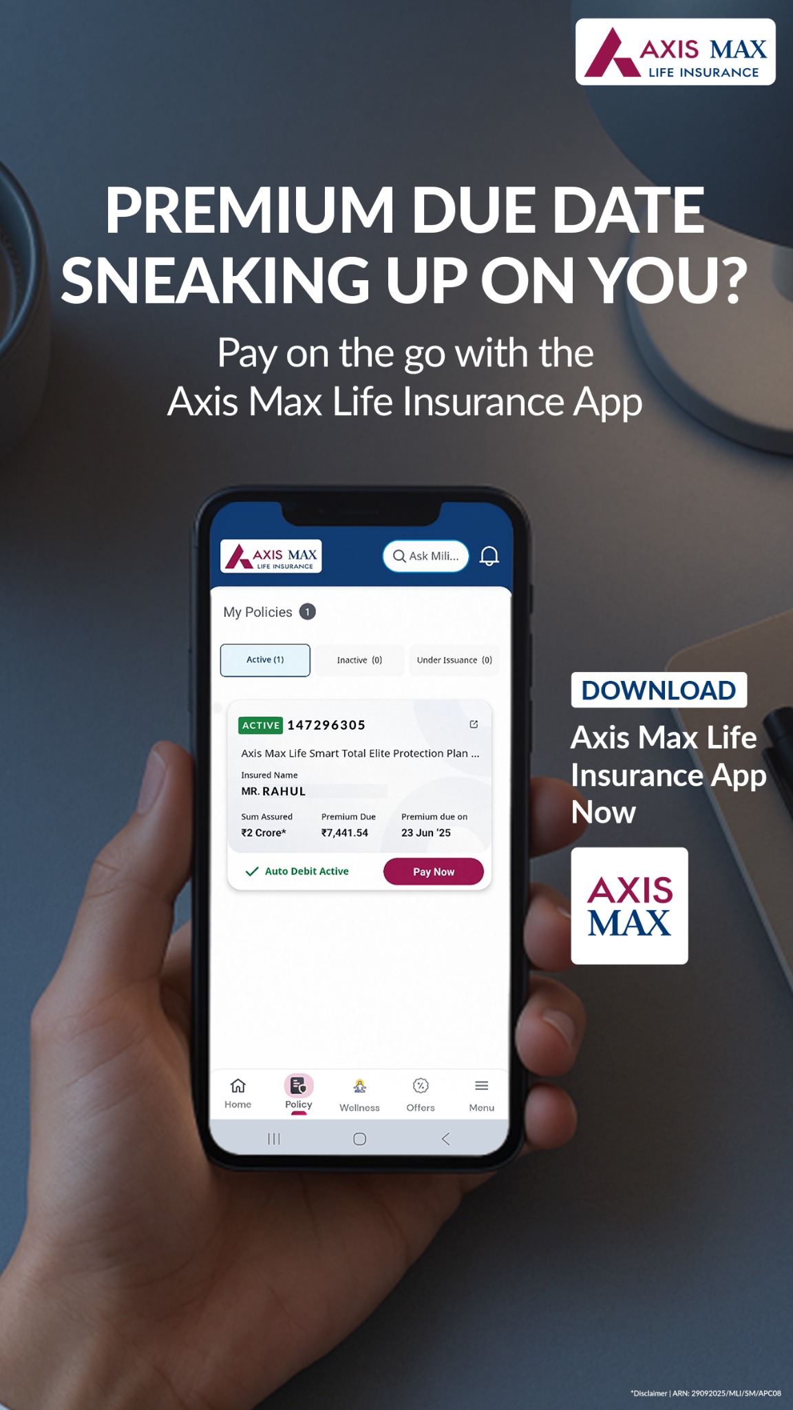 Axis Max Life Insurance Facebook ad