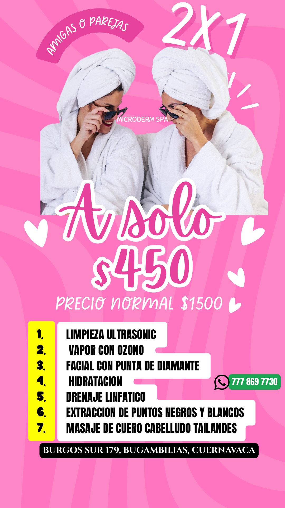 Microderm Acapulco Mx Facebook ad: LA MEJOR PROMOCION AL 2X1 DIA DE SPA…