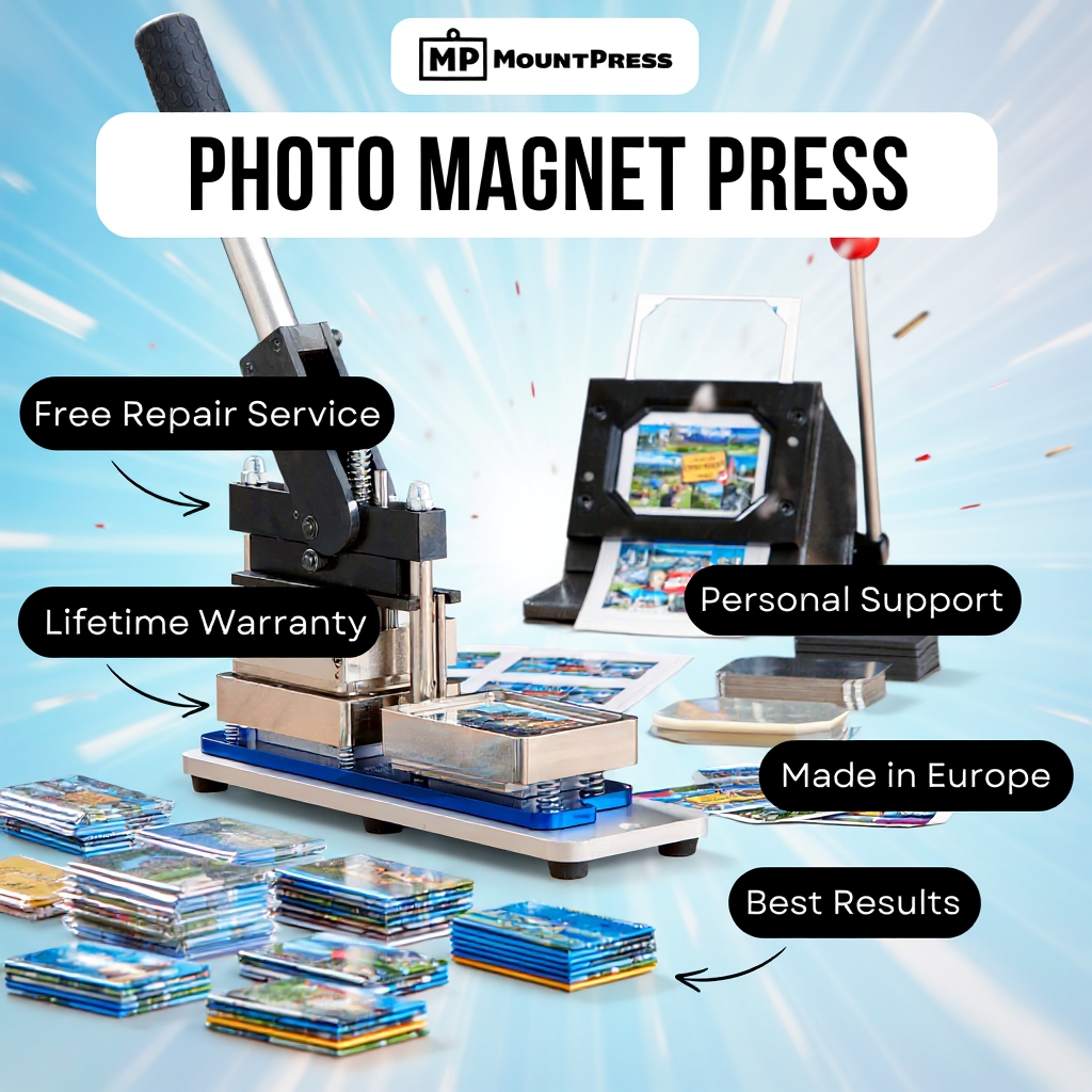 mountpress.shop Facebook ad: Made in Europe - DIY Magnet Press