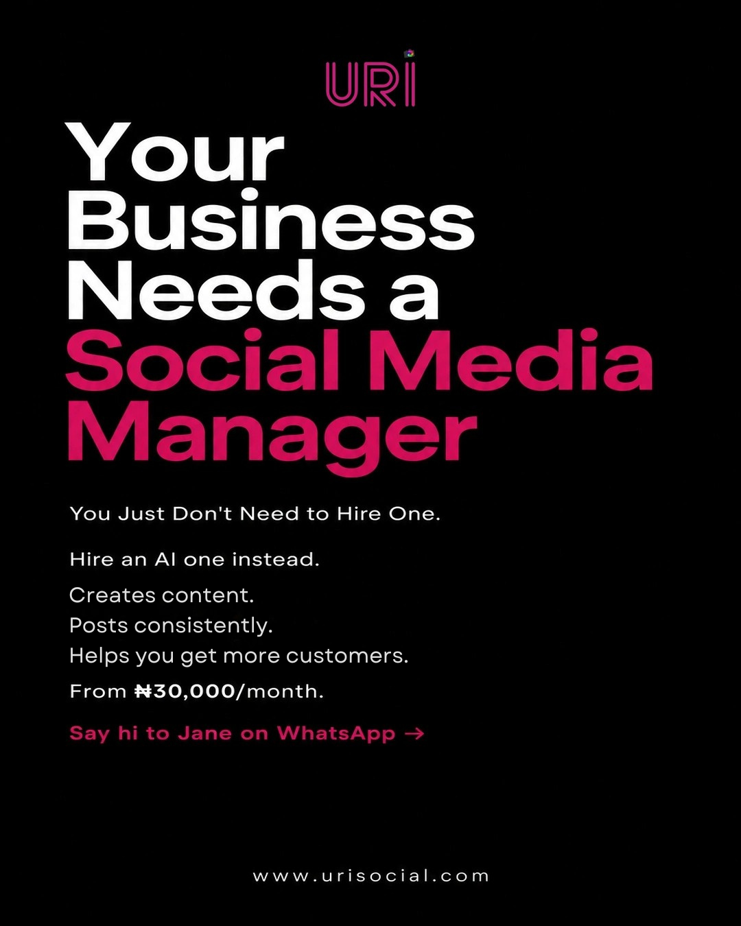 Uri Social Facebook ad