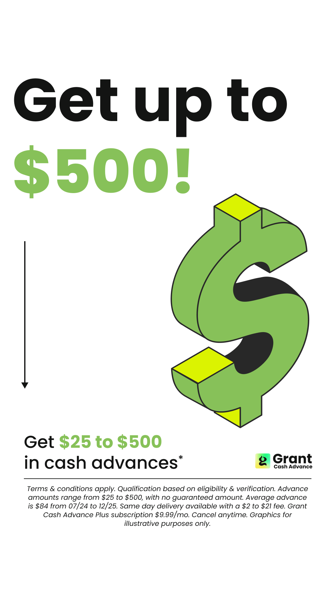 Grant Cash Advance Facebook ad from May 8, 2026