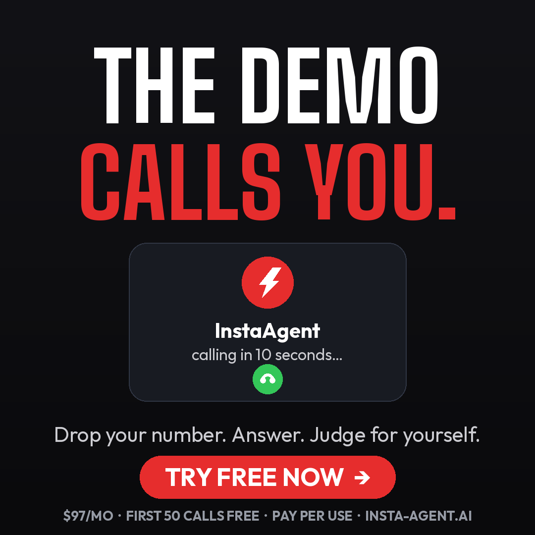 Insta-Agent Facebook ad: AI Answers & Books Your Leads